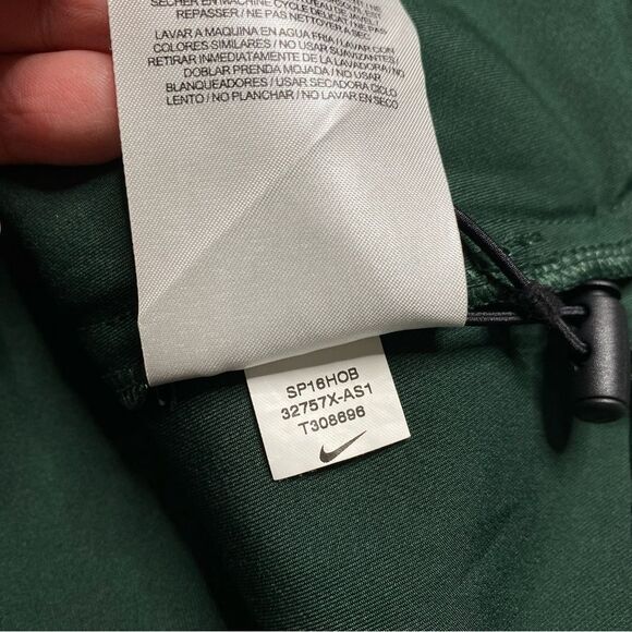 Nike Oakland A’s Green and Gold Windbreaker Jacket with High Collar - Picture 12 of 13